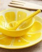 servies met citroenmotief