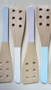 houten spatels met pastel 'dip'