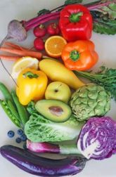 groenten in regenboogkleuren
