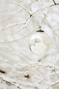transparante kerstbal in een boom