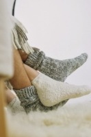 Warme sokken aan